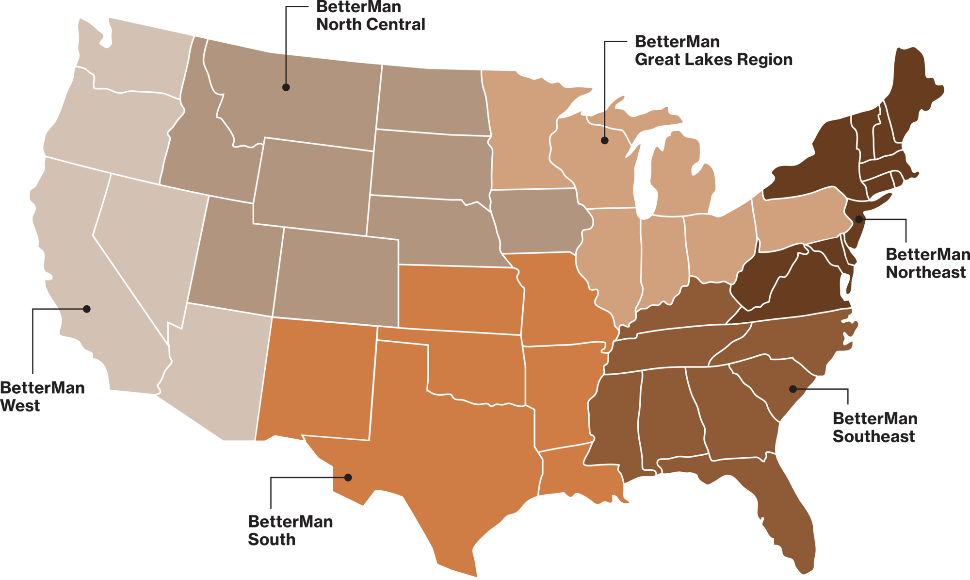 Contiguous US BetterMan Impact Zones (labeled)3 copy